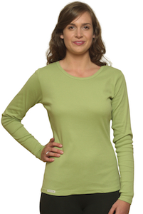Acadia Womens Long Sleeve Tee- Sage Green